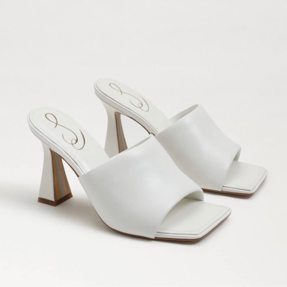 Sam Edelman Carmen White Leather Mules